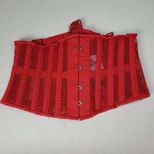 Orchard Corset 201 red Mesh Wapsie Waist Trainer